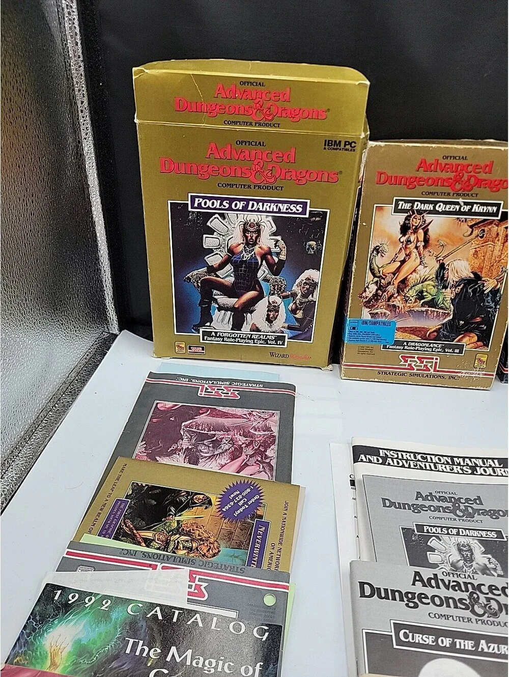 Advanced Dungeons Dragons SSI PC  Lot Eye Beholder Krynn Pools Darkness No Disks